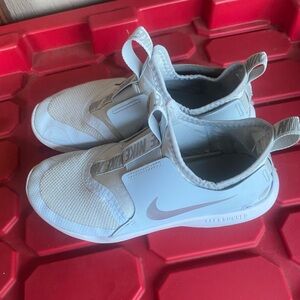 Nike light blue and White Flex Runner Slip-On Sneakers